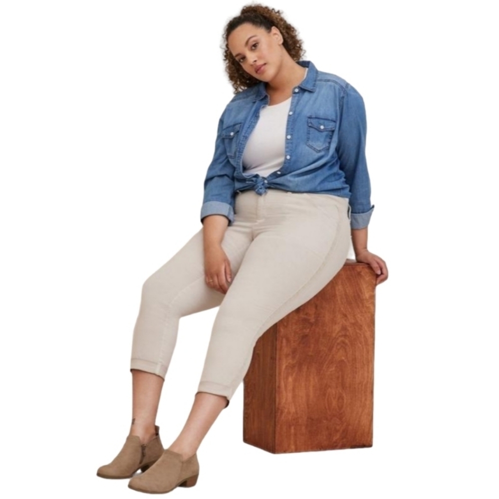 Torrid Crop Aviator Skinny Stretch Twill Mid-Rise Pant - Women's